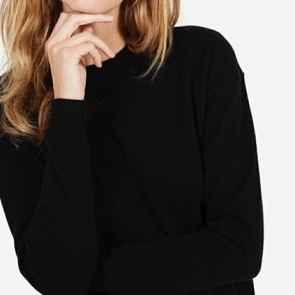 & NEW Everlane The Cashmere Crew Sweater Black Small - Picture 4 of 6